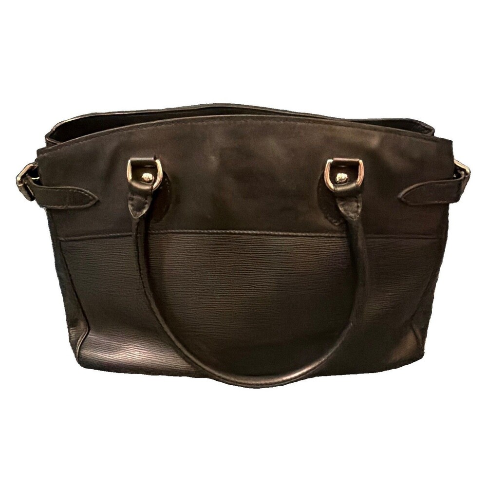Louis Vuitton Passy GM Handbag Black Epi Leather Tote Shoulder Bag Authentic